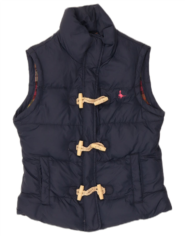 Gilet imbottito da donna Jack Wills UK 10 piccolo blu navy