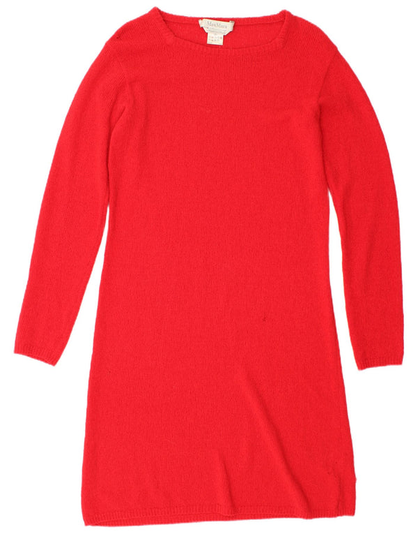 Abito maglione a maniche lunghe da donna Max Mara UK 12 rosso medio