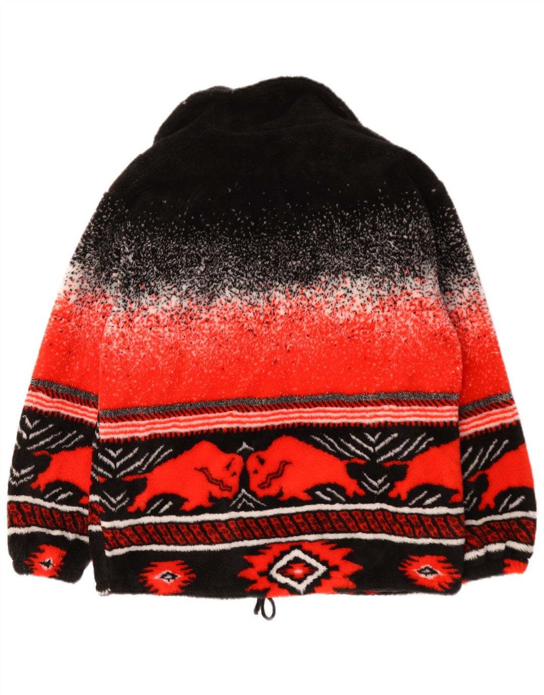 Maglione cardigan da uomo vintage UK 38 Medio Rosso Fair Isle