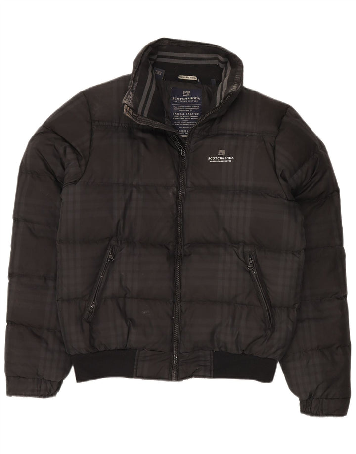 Giacca imbottita Scotch & Soda da uomo Amsterdam Couture UK 38 medio nero a quadri