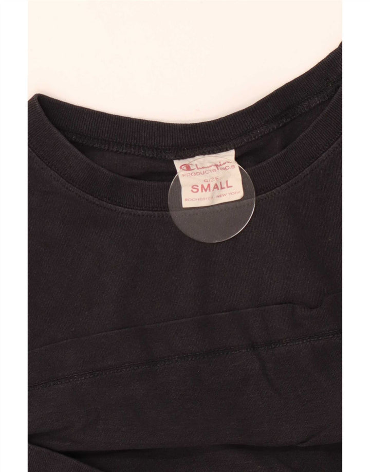 T-shirt grafica da donna Champion Top UK 10 piccola nera