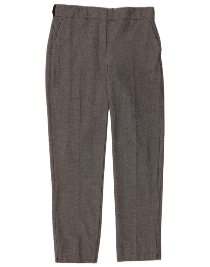 Pantaloni chino dritti da donna Zara piccoli W26 L27 poliestere grigio