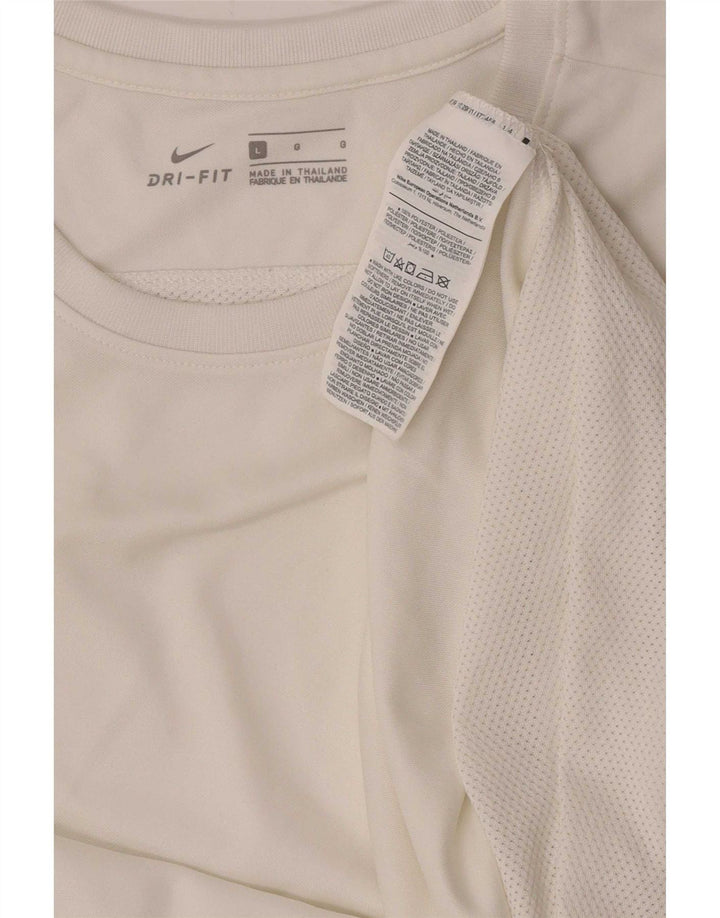 T-shirt Nike Dri Fit da uomo, grande, in poliestere bianco