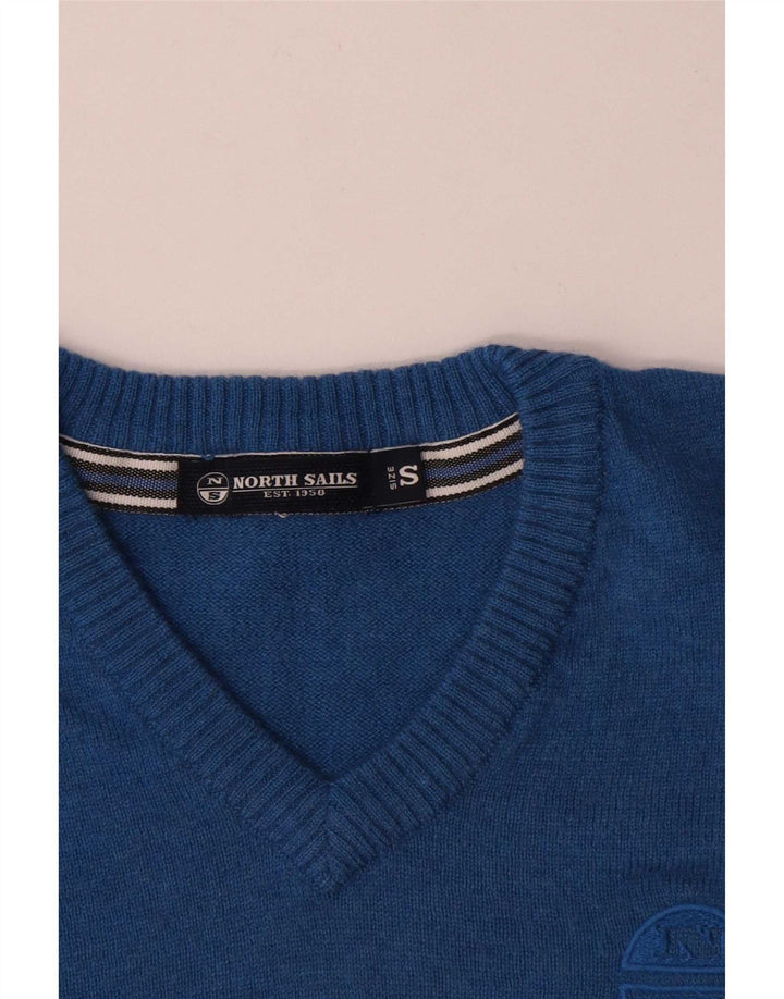 Maglione North Sails da bambino con scollo a V, 12-13 anni, in lana d'agnello blu