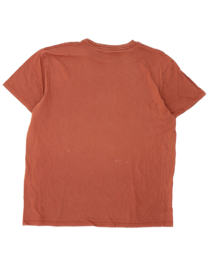 T-shirt grafica da uomo Volcom Top grande in cotone marrone