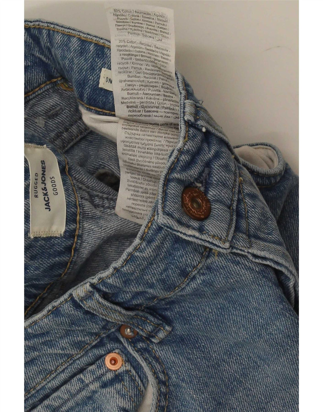 Jeans slim da uomo Jack & Jones W27 L32 cotone blu