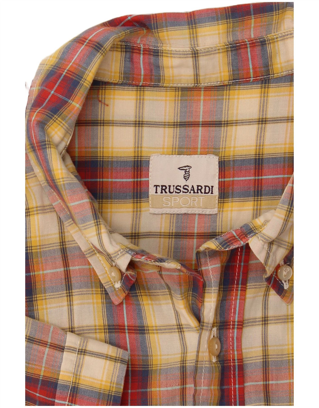 Camicia Trussardi Uomo Manica Corta Check Medio Multicolore