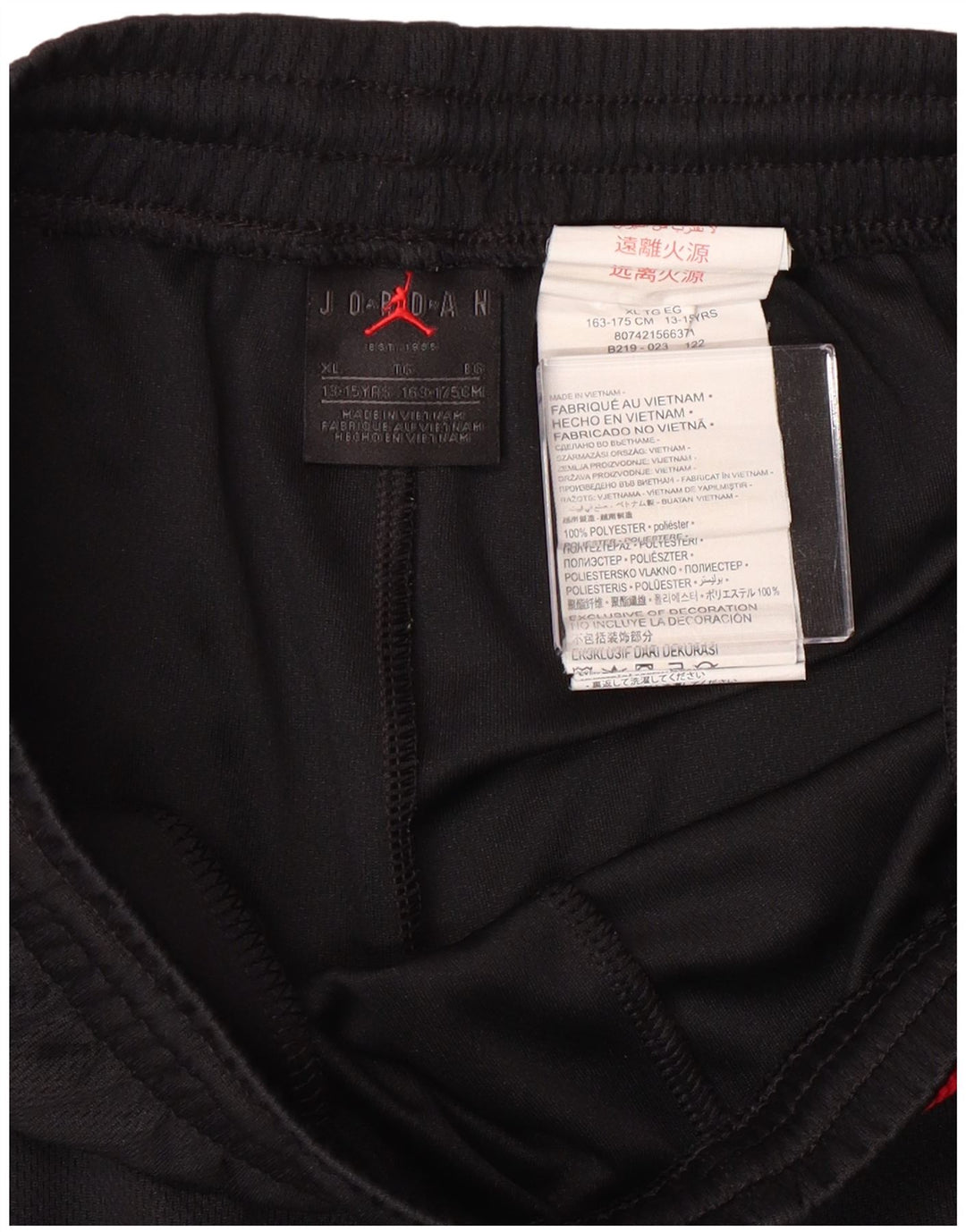 Pantaloncini sportivi con grafica Jordan da ragazzo 13-14 anni XL poliestere nero