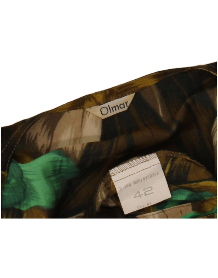 Camicetta da donna a maniche corte VINTAGE IT 42 Medio Cachi floreale