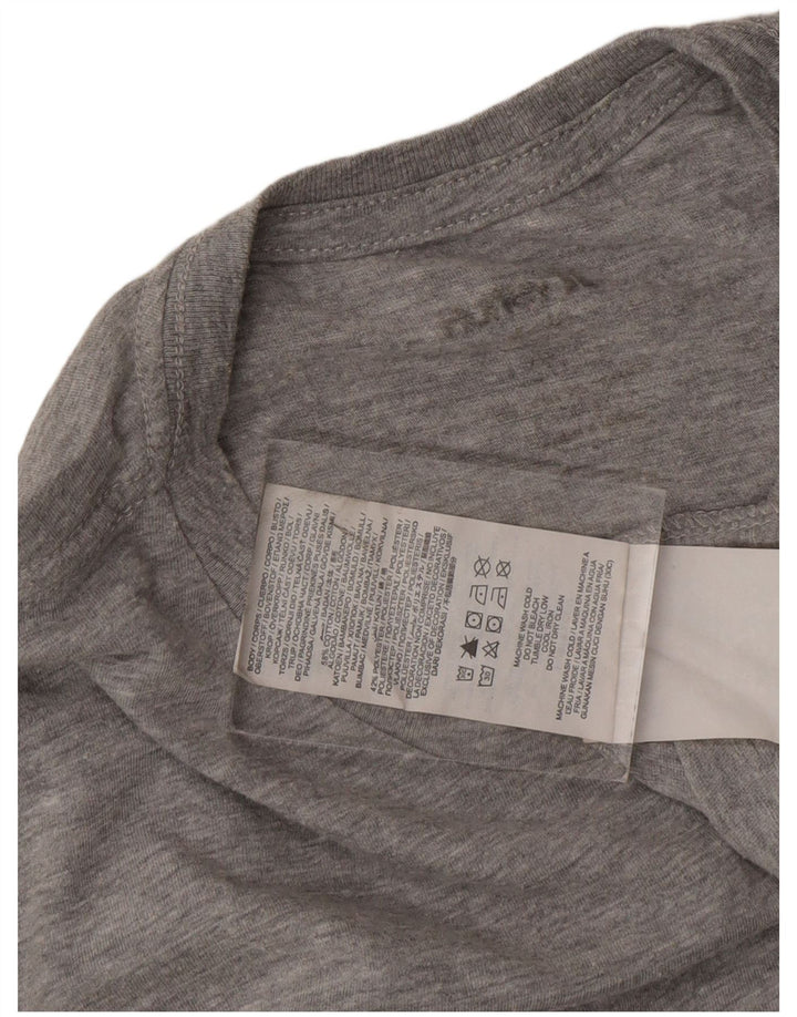 HURLEY Mens T-Shirt Top Medium Grey Colourblock Cotton