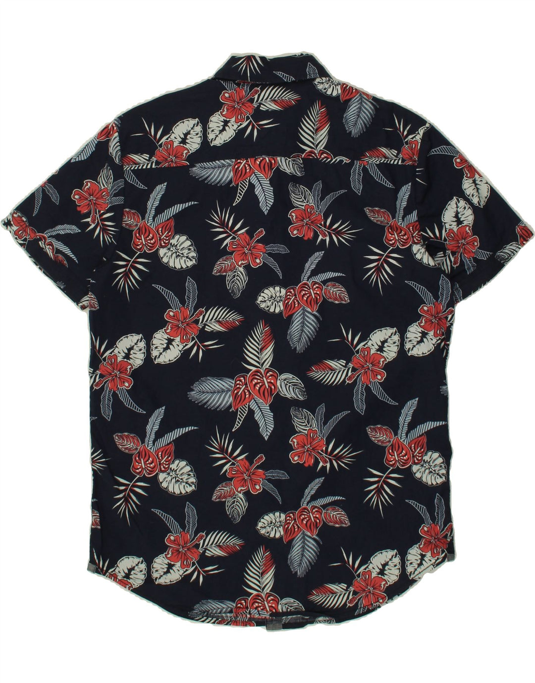 DESERT DUNES Mens Short Sleeve Shirt Medium Navy Blue Floral Cotton Vintage Desert Dunes and Second-Hand Desert Dunes from Messina Hembry 
