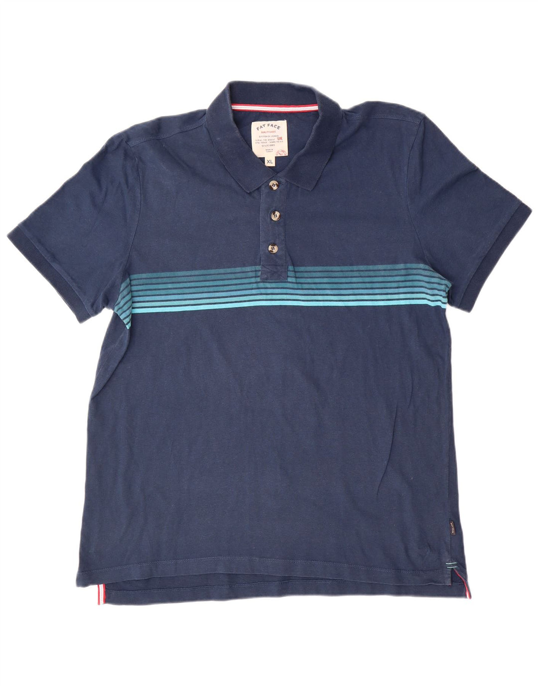 Polo da uomo Fat Face XL a righe blu navy