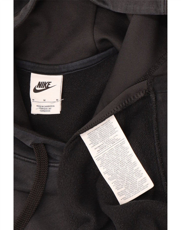 Felpa con cappuccio grafica Nike da uomo, poliestere color block medio nero