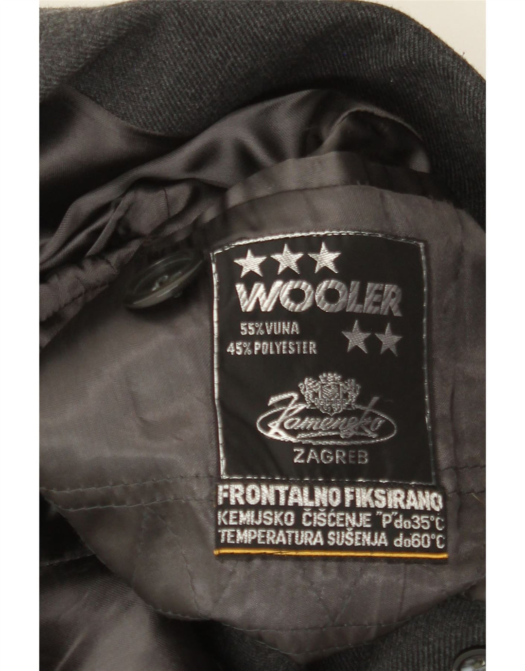 Soprabito vintage da donna UK 10 piccolo in lana grigia