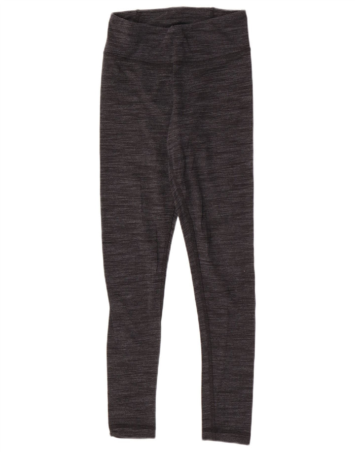 Leggings Reebok Donna UK 4/6 XS Grigio Chiazzato