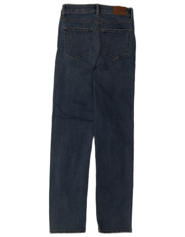 Jeans dritti Marks & Spencer da donna Sienna UK 8 piccoli W26 L28 cotone blu