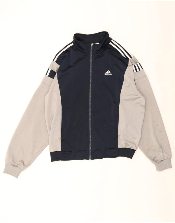 Giacca da tuta da uomo Adidas UK 44/46 Large Blu Navy Colourblock