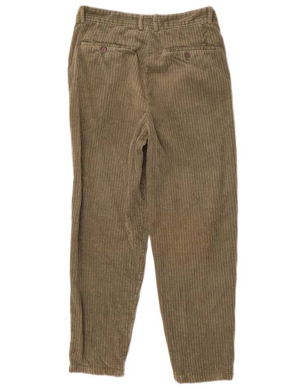 Pantaloni Zara da uomo in velluto a coste con pegging EU 36 XS W29 L26 cotone verde