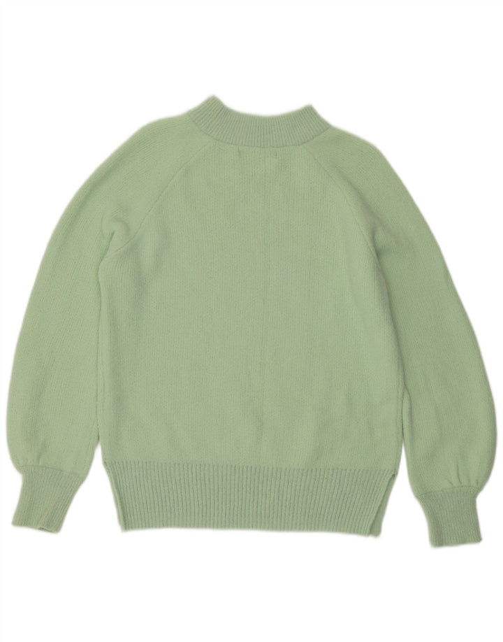 Maglione maglione a collo alto da donna Marks & Spencer UK 10 piccolo verde