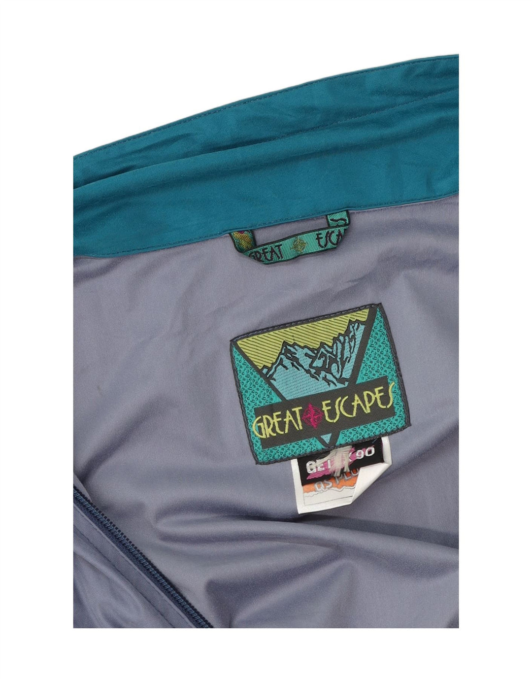 GREAT ESCAPES Mens Tracksuit Top Jacket XL Blue Colourblock Vintage Great Escapes and Second-Hand Great Escapes from Messina Hembry 