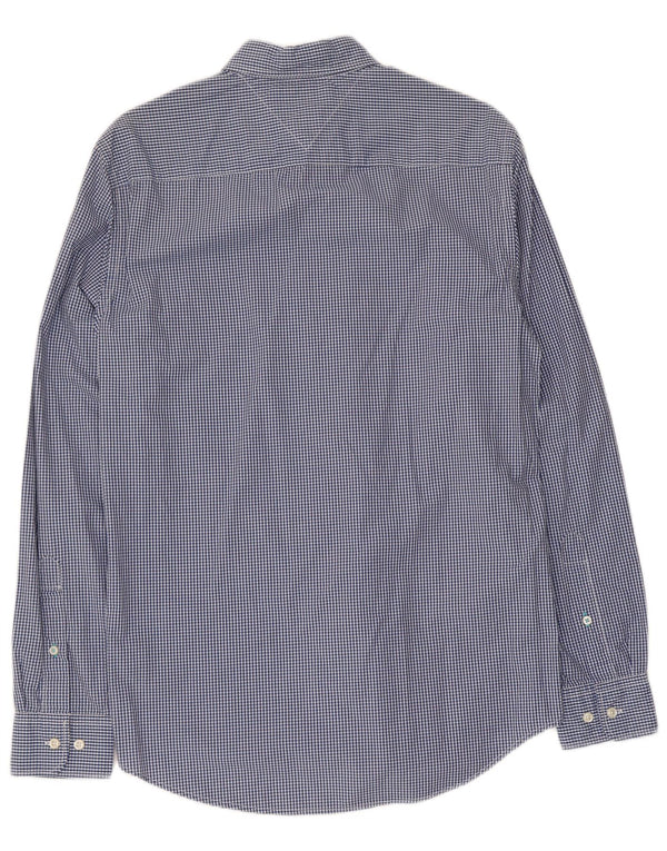 Camicia slim fit da uomo Tommy Hilfiger New York, piccola, in cotone a quadretti blu