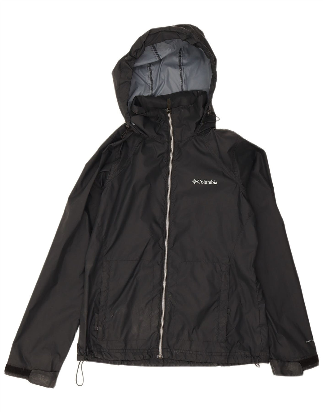 Giacca antipioggia con cappuccio Columbia Omni-Shield da uomo UK 38 nylon nero medio