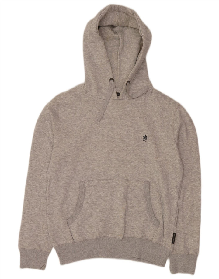 Maglione con cappuccio da uomo French Connection piccolo cotone chiazzato grigio
