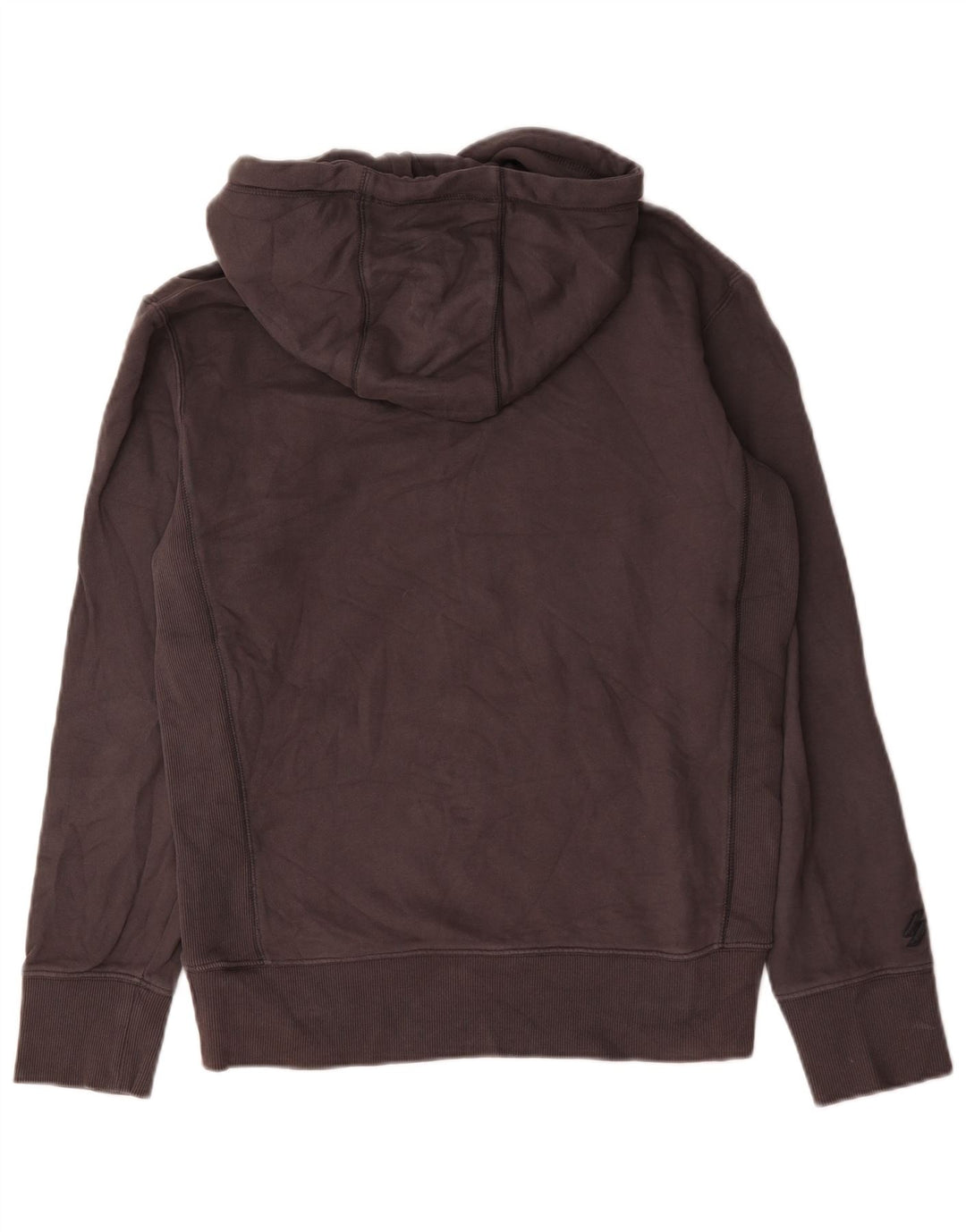 Maglione con cappuccio da uomo Superdry Small in cotone grigio