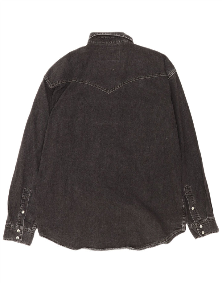 Camicia di jeans da uomo Wrangler grande nera