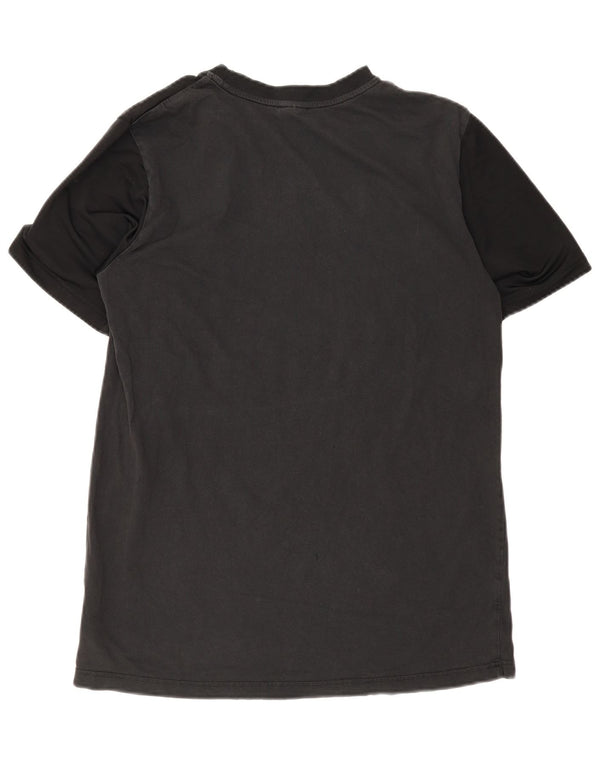 T-shirt grafica da uomo Nike Top Large in cotone color block nero