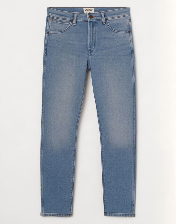 Jeans Wrangler Larston Slim da uomo W28 L32 in cotone blu