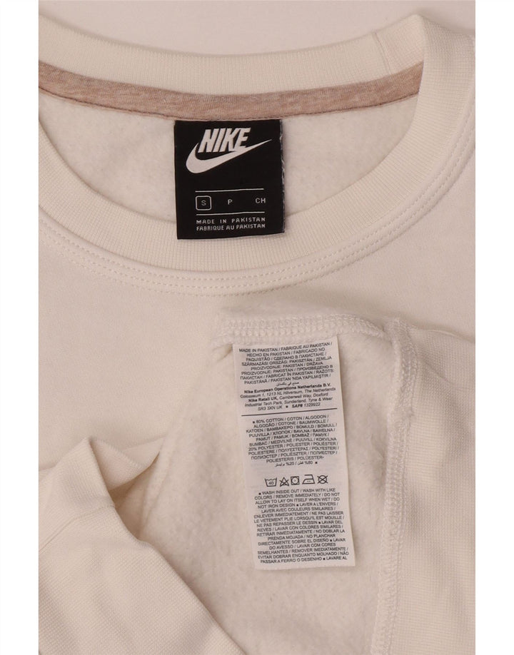 Felpa da donna Nike Jumper UK 10 Small White Cotton