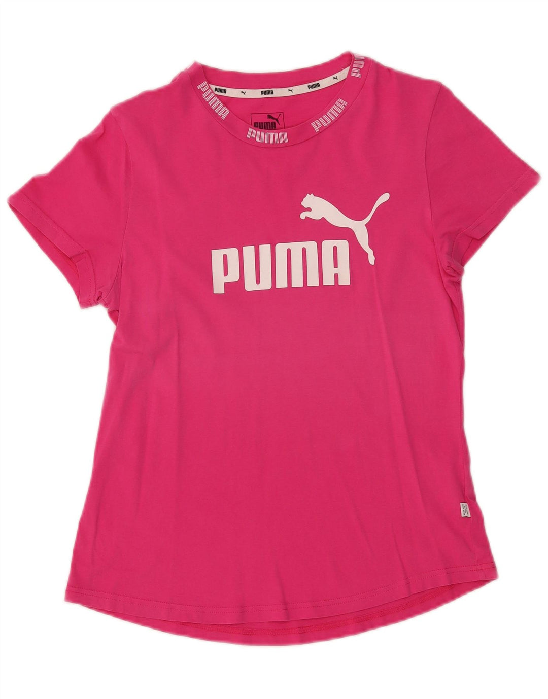 T-shirt grafica da donna Puma Top UK 14 cotone rosa medio