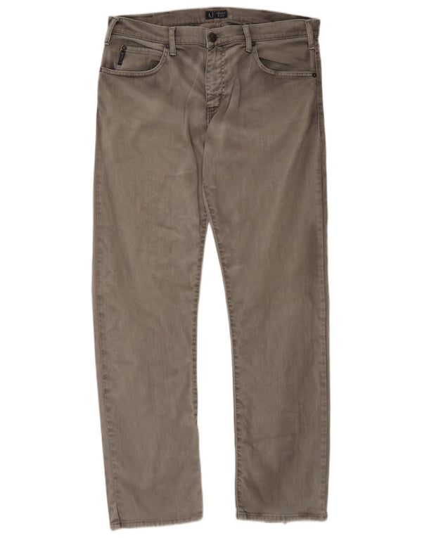 Jeans dritti da uomo Armani W36 L35 cotone grigio