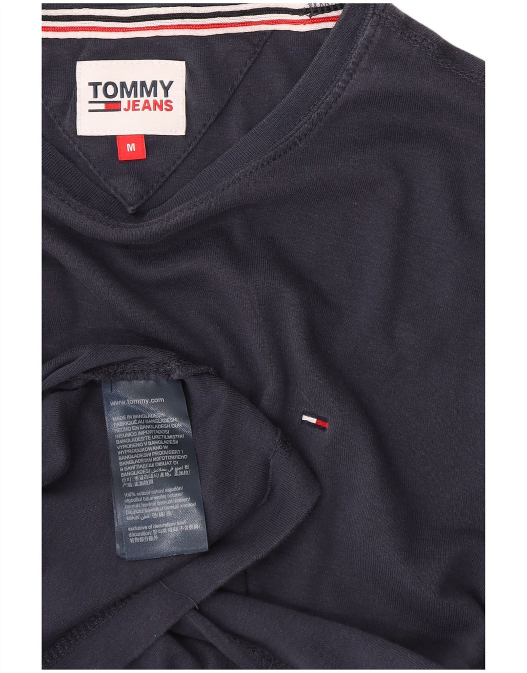 TOMMY HILFIGER Top da uomo a maniche lunghe in cotone blu navy medio