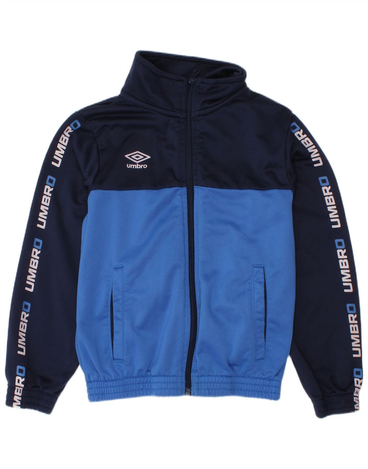 Giacca da ginnastica grafica per ragazzi UMBRO 7-8 anni Blu navy Colourblock