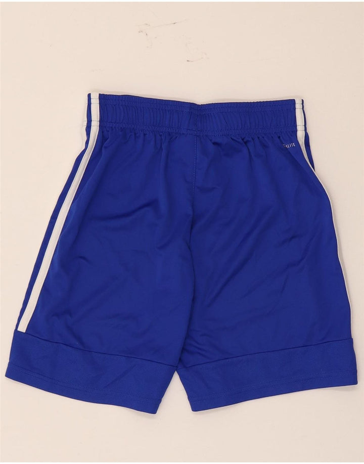 Pantaloncini sportivi Adidas Climalite da ragazzo 11-12 anni in poliestere blu