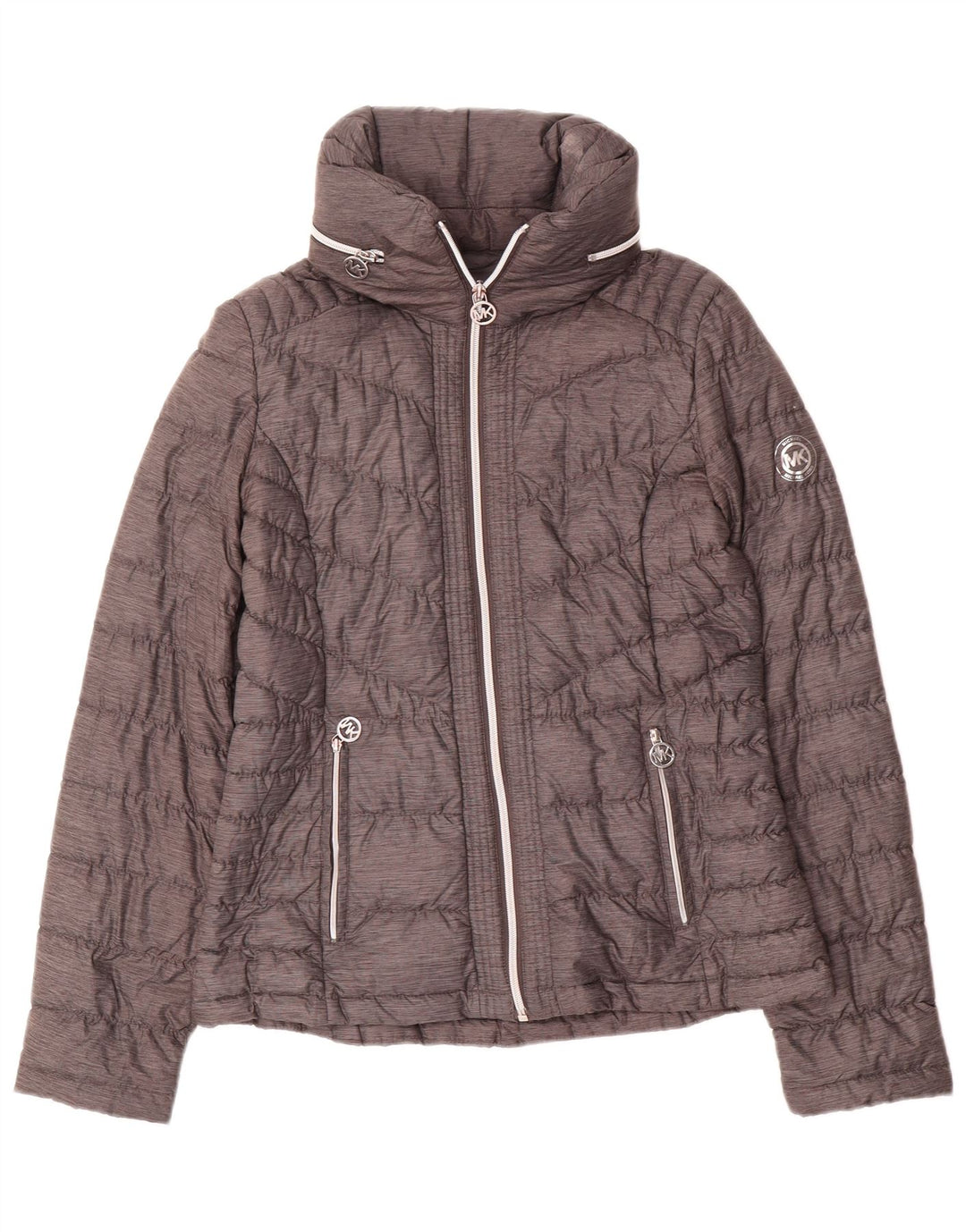 Giacca imbottita da donna Michael Kors UK 10 piccola in nylon grigio