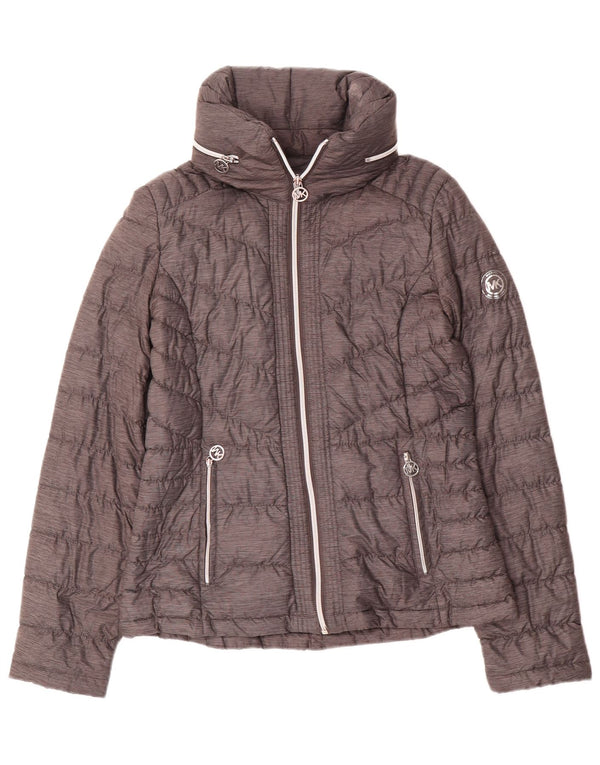 Giacca imbottita da donna Michael Kors UK 10 piccola in nylon grigio