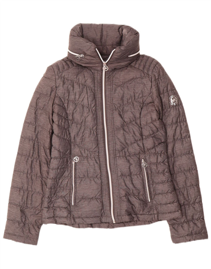 Giacca imbottita da donna Michael Kors UK 10 piccola in nylon grigio