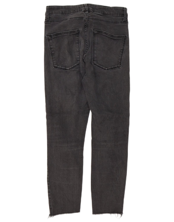 Jeans skinny corti da donna Zara EU 38 Small W28 L24 Cotone grigio
