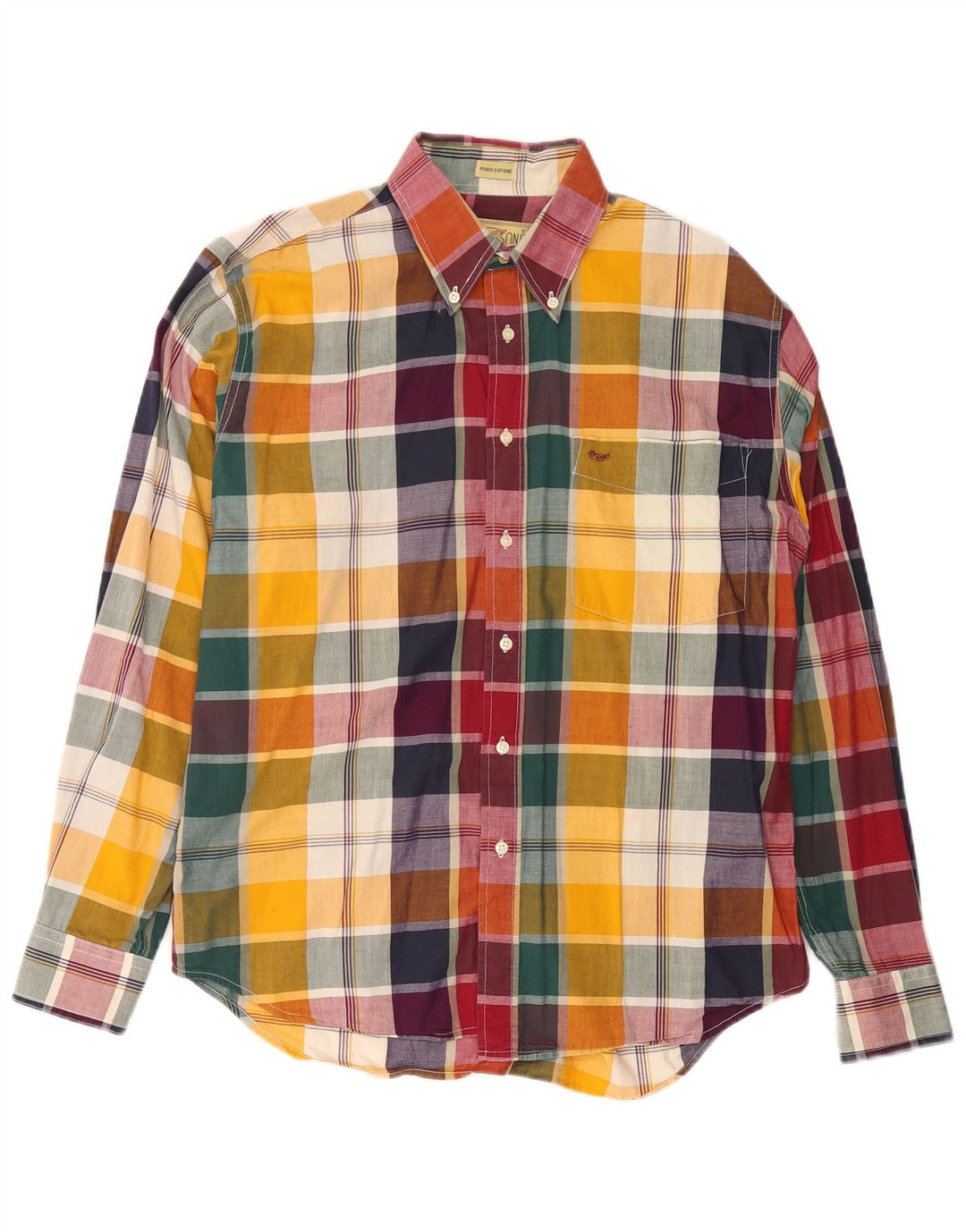 Camicia a quadri da uomo Alley & Sons in cotone scozzese medio multicolore