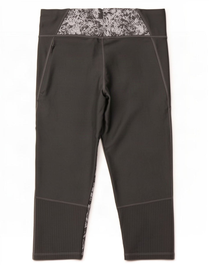 Leggings da donna Under Armour Heat Gear modello astratto UK 14 grande grigio