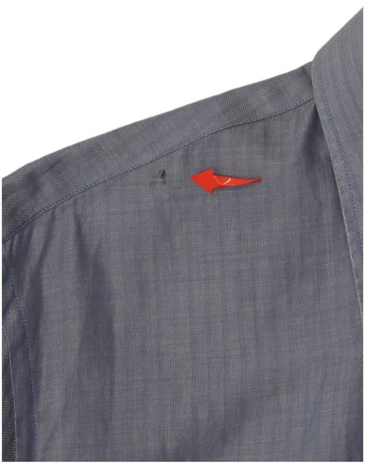 Armani Jeans Camicia Uomo Cotone Righe Grandi Blu