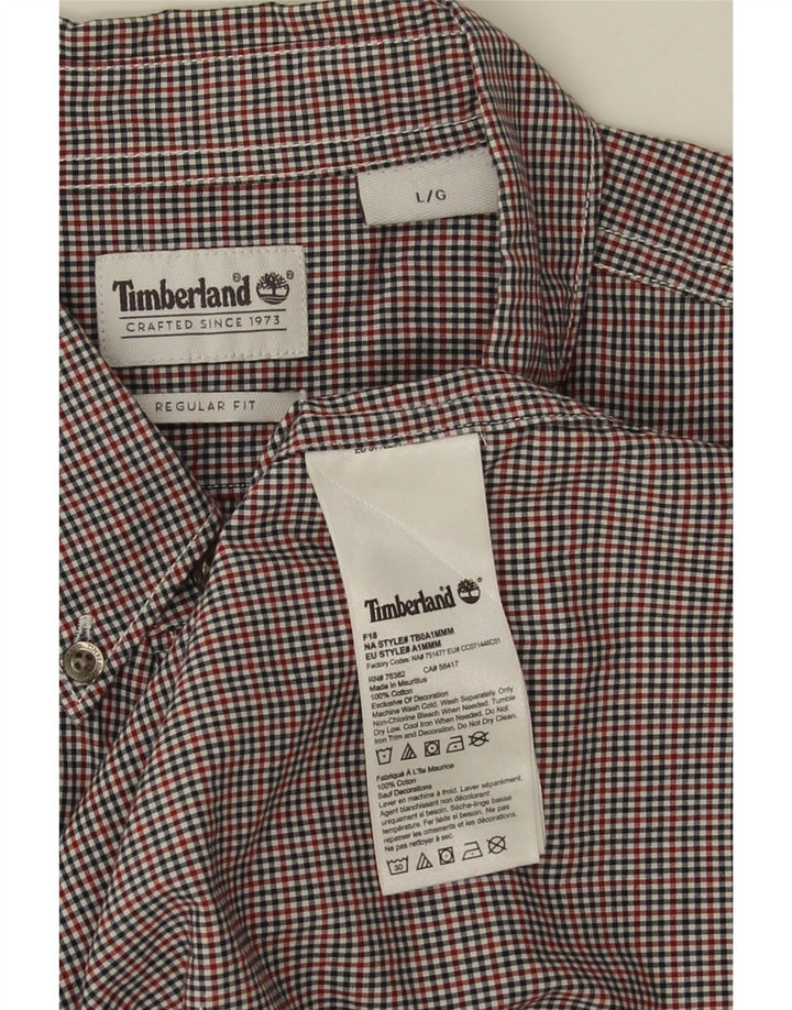 Camicia Timberland da uomo vestibilità regolare grande cotone a quadretti multicolore