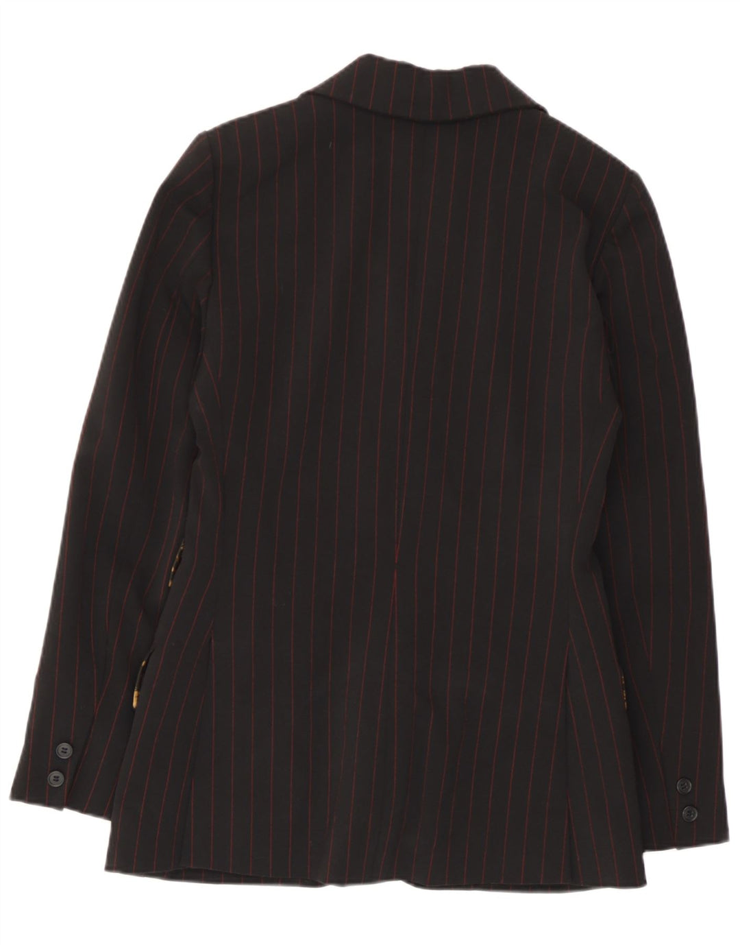 Giacca blazer vintage da donna a 2 bottoni IT 42 media a righe nere