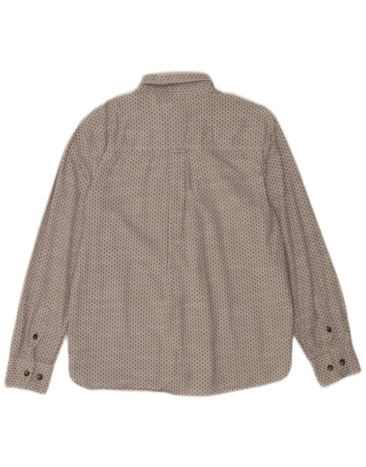 Camicia da uomo Fat Face in cotone maculato grigio medio
