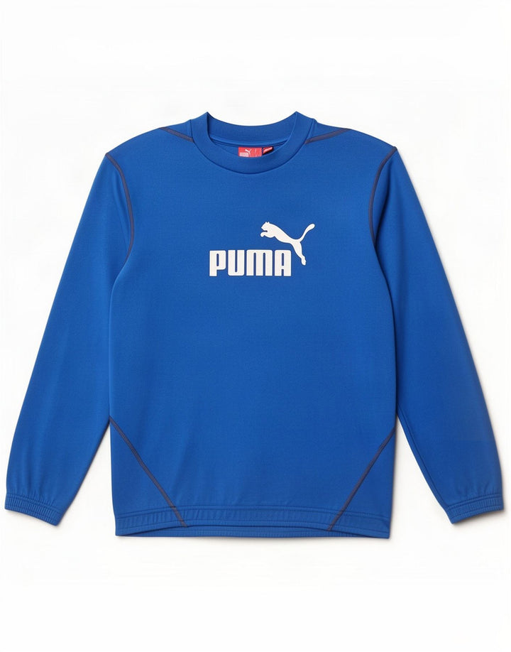Puma Felpa con grafica da uomo Maglione Small Blu