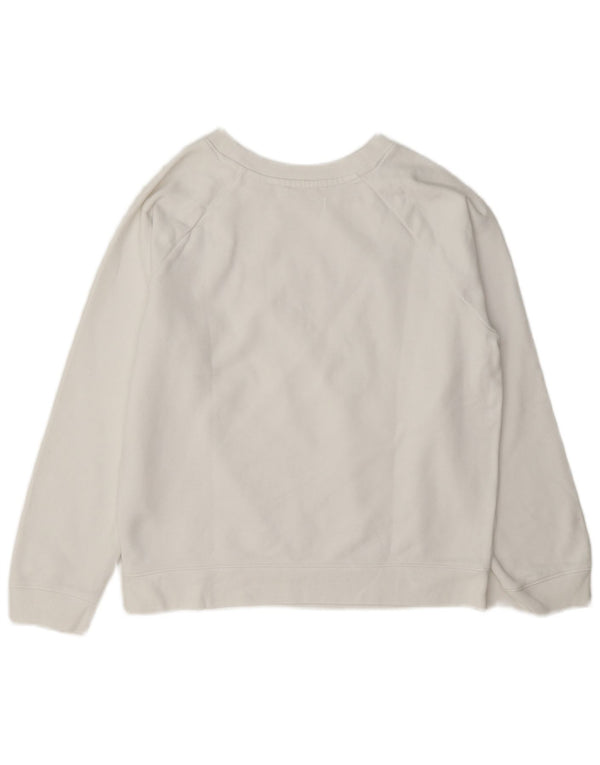 Felpa oversize con grafica da donna Levi's UK 6 XS cotone bianco