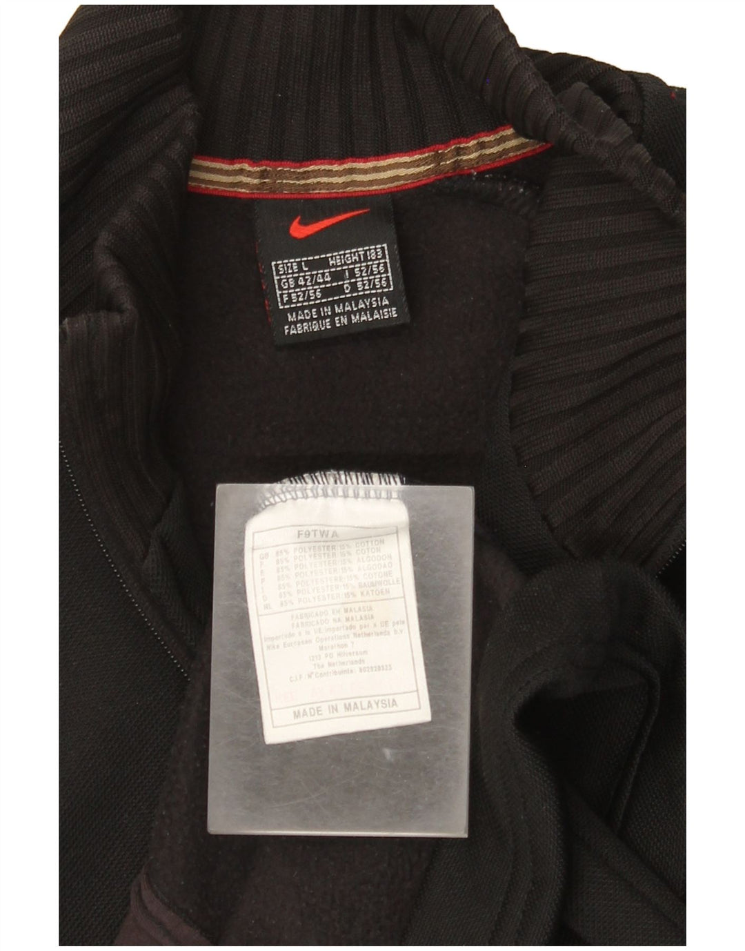 Giacca da tuta da uomo Nike UK 42/44 Large Nero Poliestere